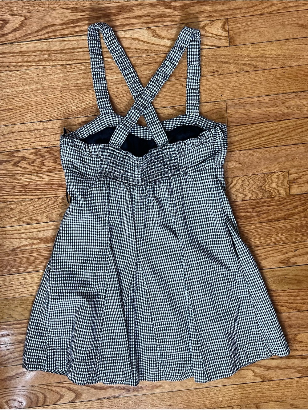 MAEVE Gingham A-Line Sweetheart Sundress SZ S 80% Cotton Blend - Picture 5 of 7